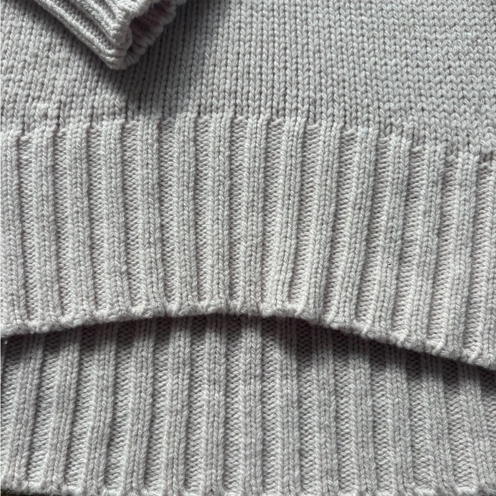 G Label by Goop - Lavender Chunky Crewneck Sweater, XS - Picture 3 of 6